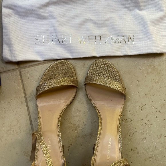 Stuart Weiztman Barely Nude Sparkle Heels - Picture 8 of 11